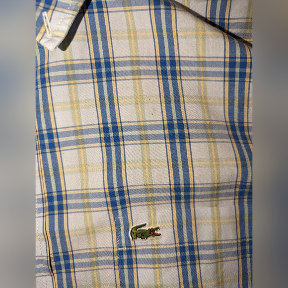 Men Lacoste button up shirt size medium - Picture 6 of 7